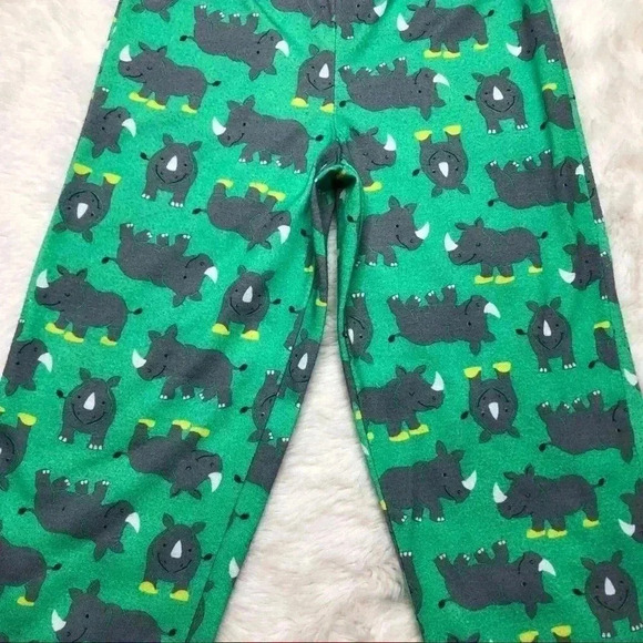 Just One You By Carter’s Rhino Pajama Pants Green  & Grey Size 4T - Picture 9 of 16